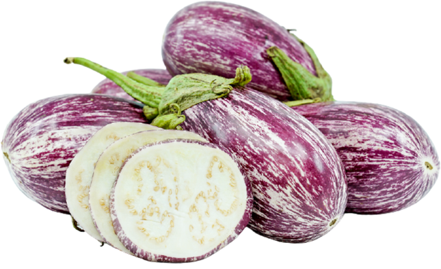Purple Striped Brinjal Open Pollinated Seeds