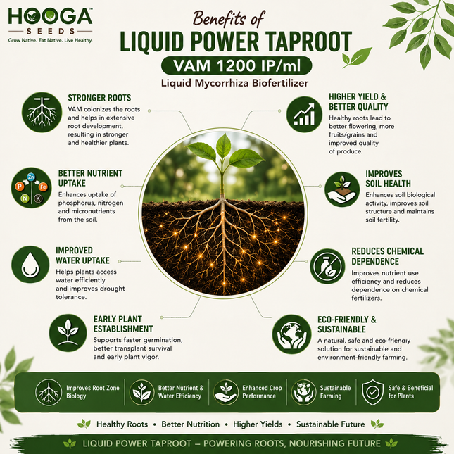 Liquid Power Taproot VAM 1200 IP/ml | Liquid Mycorrhiza Biofertilizer – HOOGA Seeds