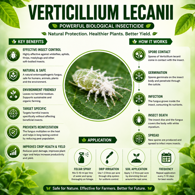 Verticillium Lecanii Bio Pesticide | Biological Insecticide for Whitefly, Aphids &amp; Thrips – HOOGA Seeds