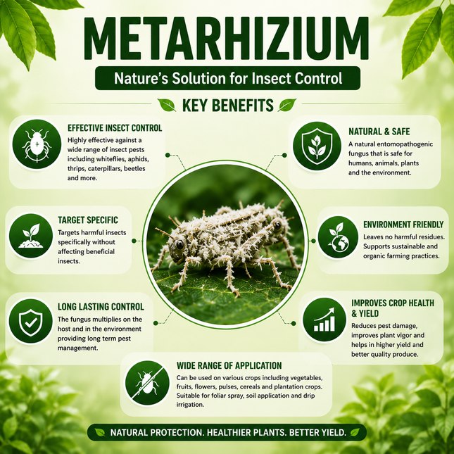 Metarhizium 1 Litre | Metarhizium Anisopliae Bio Insecticide | HOOGA Seeds
