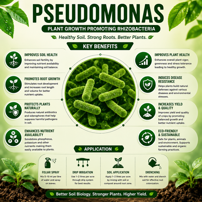 Pseudomonas 1 Litre | Beneficial Bacteria for Plants &amp; crops | HOOGA Seeds