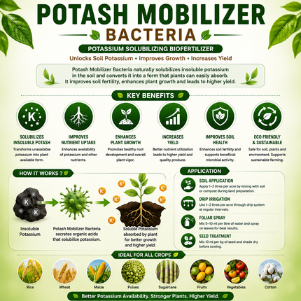 Potash Mobilizer Bacteria 1 Litre | KSB Biofertilizer | HOOGA Seeds