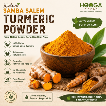 Buy Organic Salem Turmeric Powder Online | Pure Haldi Powder | HOOGA Seeds