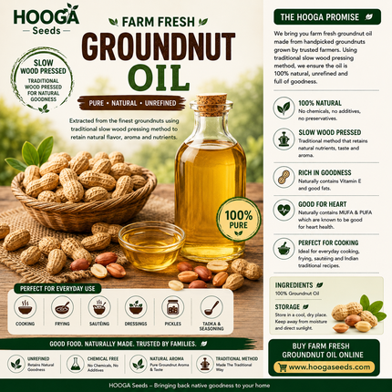 Farm Fresh Groundnut Oil | Wood Pressed Groundnut Oil – HOOGA Seeds