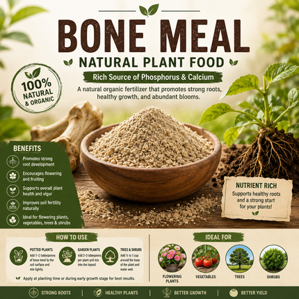 Bone Meal Fertilizer (Organic Phosphorus for Strong Roots &amp; Flowering)-HOOGA Seeds