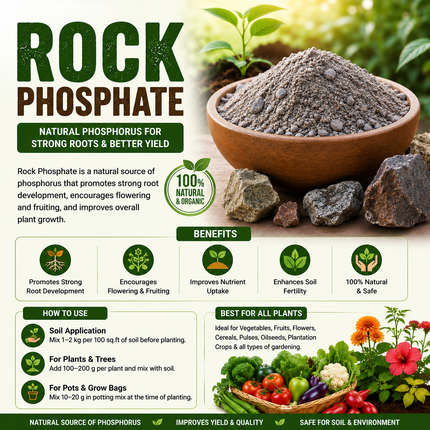 Buy Rock Phosphate Powder Online | Natural Phosphorus Fertilizer | HOOGA Seeds