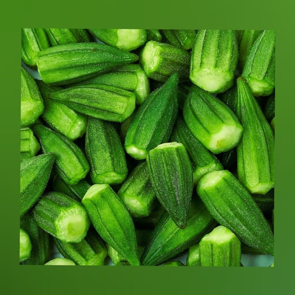 Short Green Okra vegetable seeds