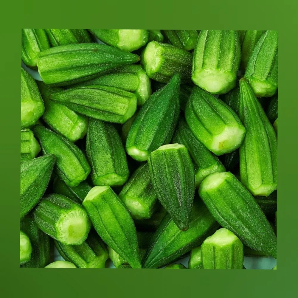 Short Green Okra vegetable seeds