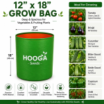 12x18 HDPE Grow Bag for Growing Vegetables & Climbers | Hooga Seeds
