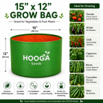 15x12 HDPE Grow Bag for Vegetables & Terrace Gardening | Hooga Seeds