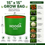 15x15 HDPE Grow Bag for Vegetables & Fruit Plants | Hooga Seeds