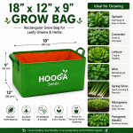 18x12x9 Rectangular HDPE Grow Bag for Kitchen Gardens | Hooga Seeds