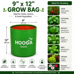 9x12 HDPE Grow Bag for Vegetables & Herbs | Hooga Seeds